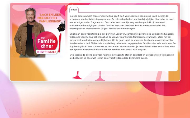 Screenshot of hetfamiliedinertheater.nl