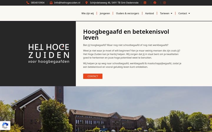 Captură de ecran a hethogezuiden.nl
