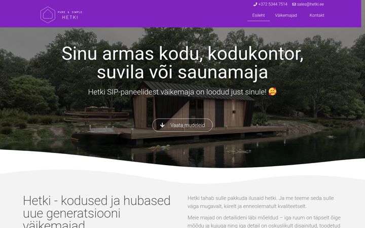 Screenshot of hetki.ee