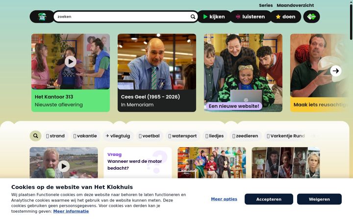 Screenshot ta' hetklokhuis.nl