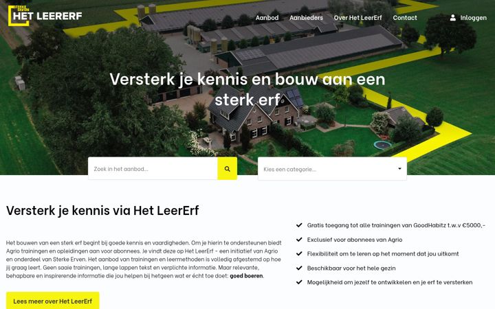 Screenshot of hetleererf.nl