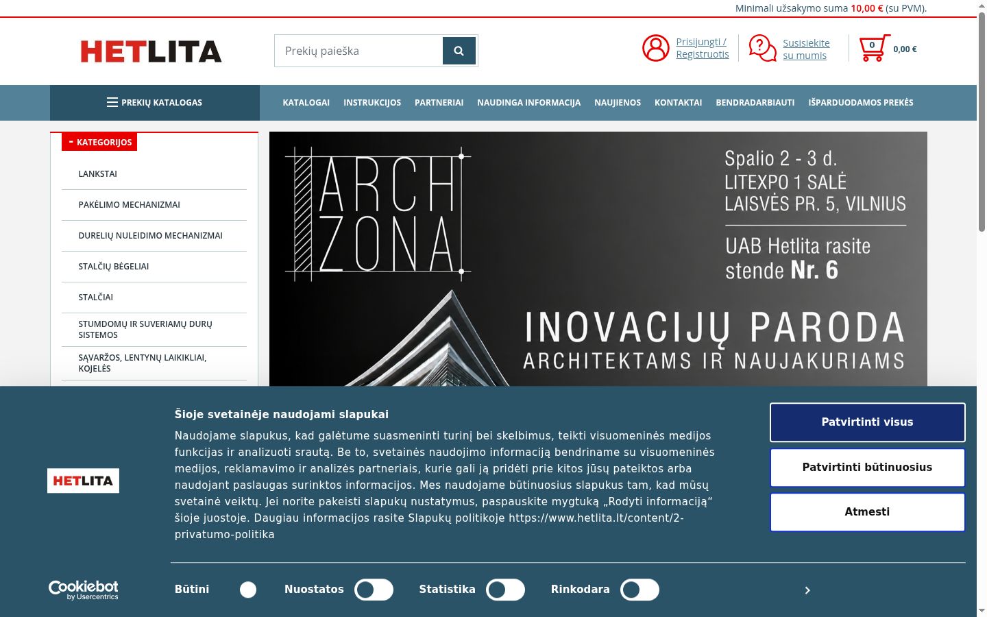 Screenshot tal-banner tal-kunsens muri qabel kwalunkwe interazzjoni