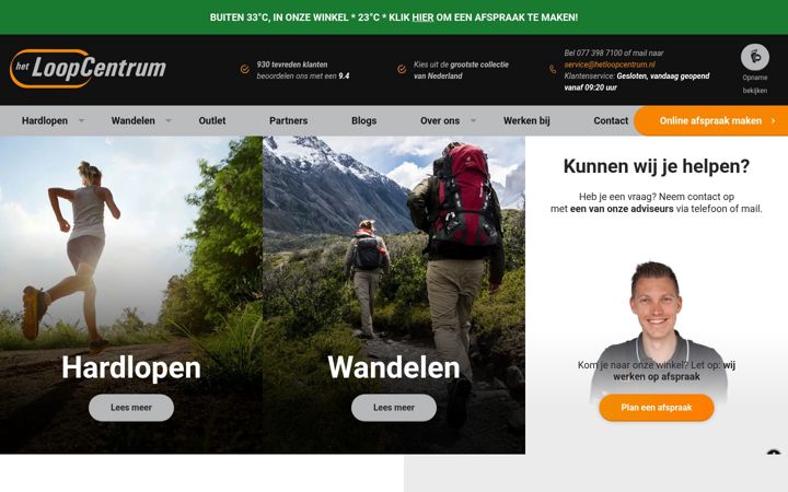 Screenshot of hetloopcentrum.nl