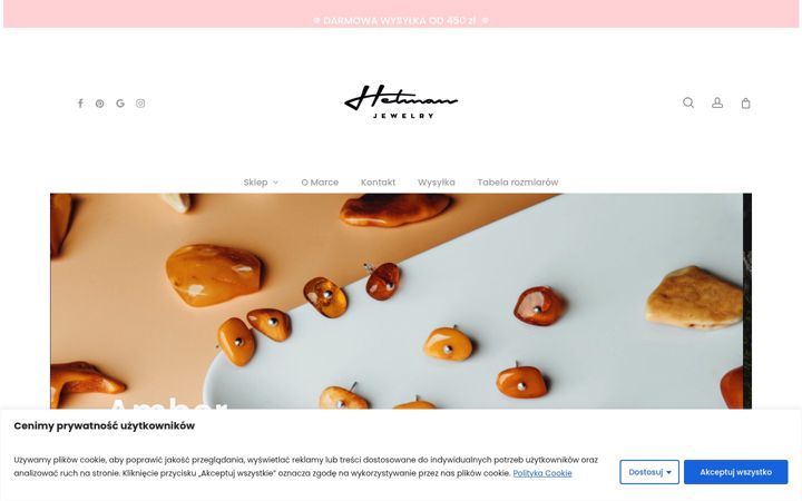 Screenshot of hetmanjewelry.com