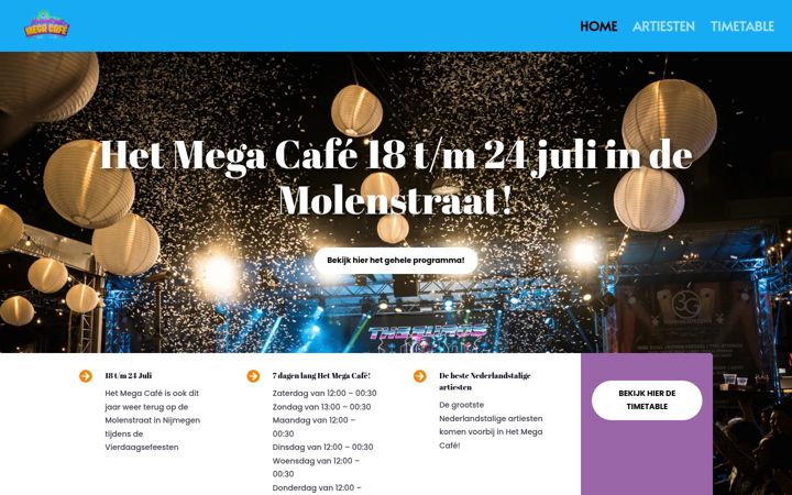 Screenshot of hetmegacafe.nl
