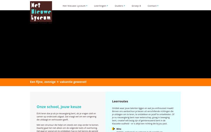 Screenshot of hetnieuwelyceum.nl