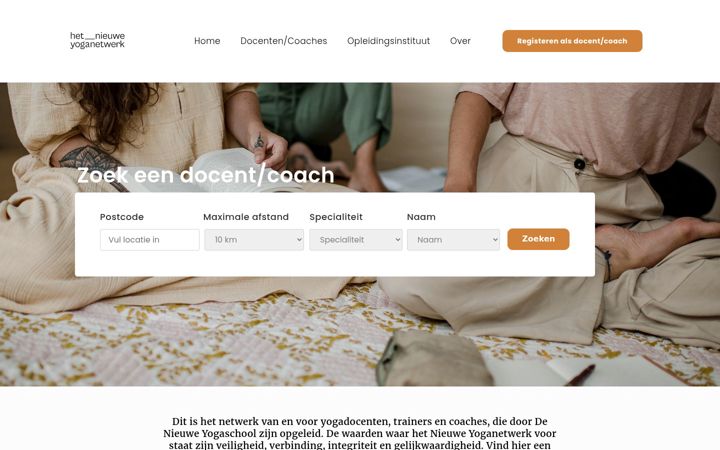 Screenshot of hetnieuweyoganetwerk.nl