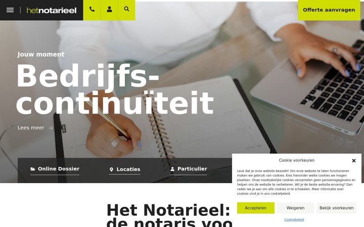 Screenshot of hetnotarieel.nl