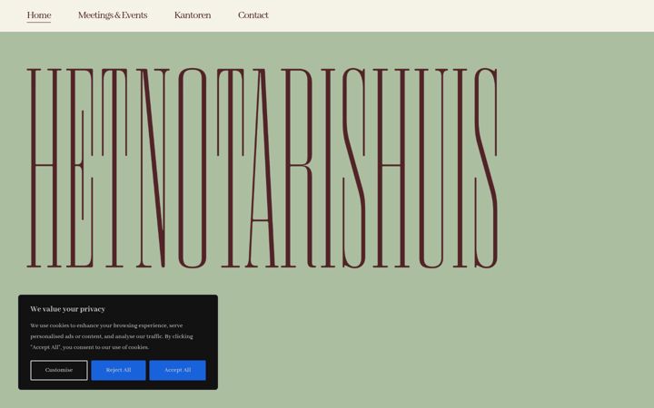 Screenshot of hetnotarishuis.be