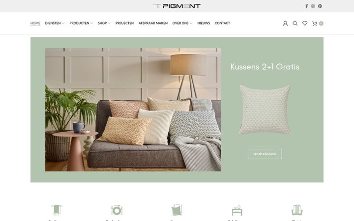 Screenshot of hetpigment.be