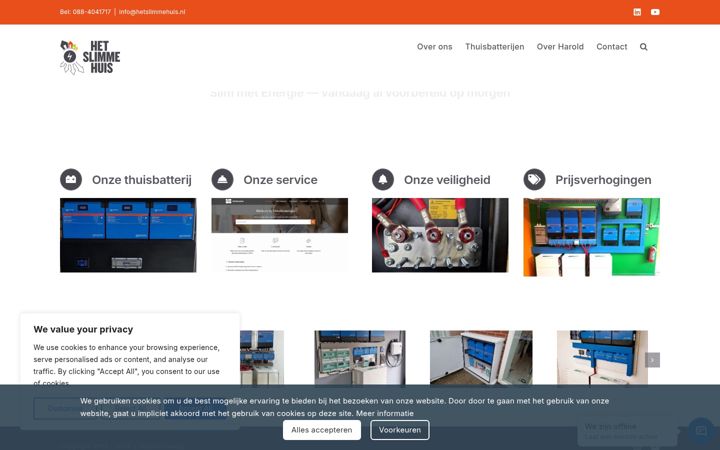 Screenshot of hetslimmehuis.nl