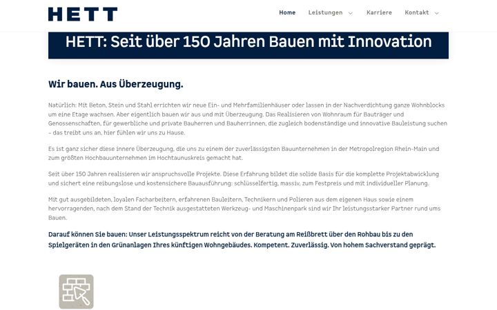 Screenshot of hett-bau.de
