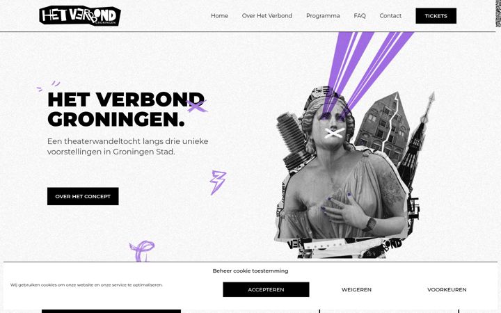 Screenshot of hetverbondgroningen.nl