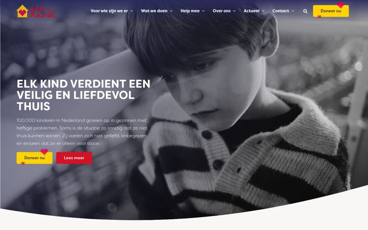 Screenshot of hetvergetenkind.nl