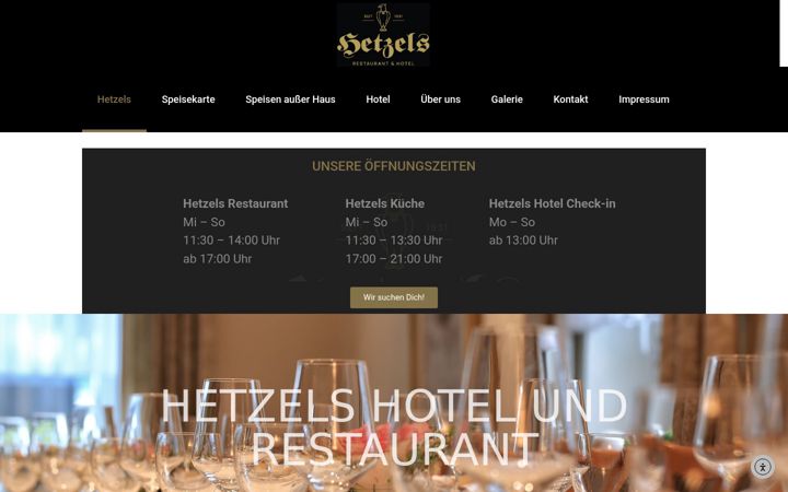 Screenshot of hetzelshotelchen.de