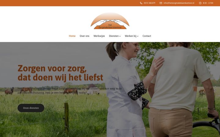 Screenshot of hetzorgmakelaarskantoor.nl