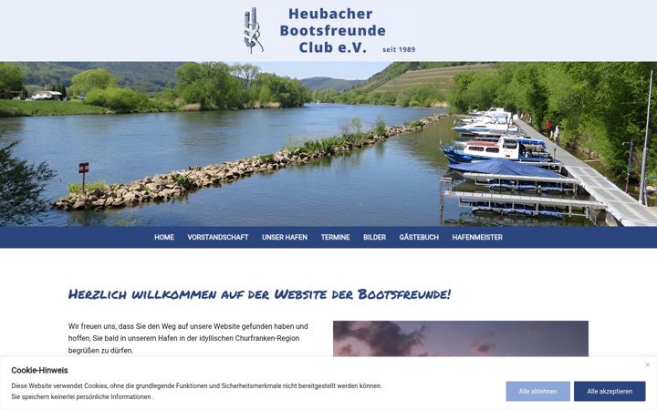 Screenshot of heubacherbootsfreunde.de