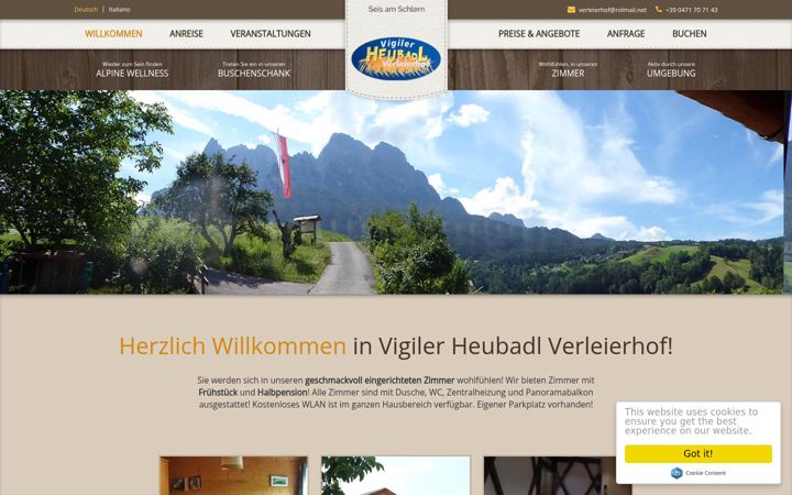 Screenshot of heubadl-verleierhof.com