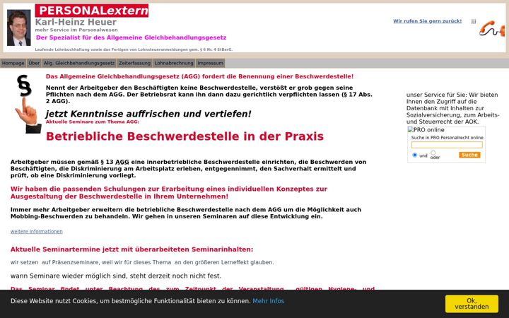 Screenshot of heuer-personal.de
