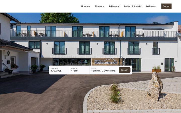 Screenshot of heufelderhof.de