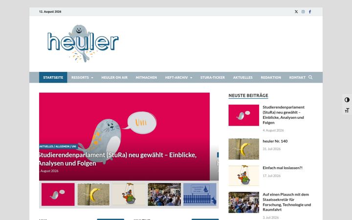 Screenshot of heulermagazin.de