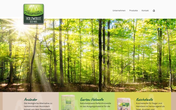 Screenshot of heumueller-holzwolle.de
