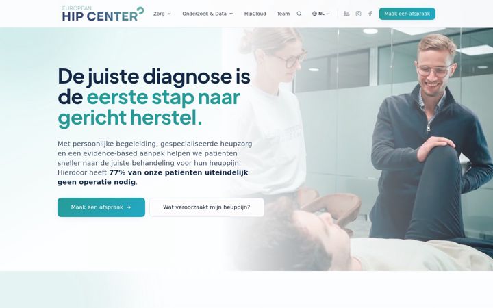 Screenshot of heuppraktijk.be