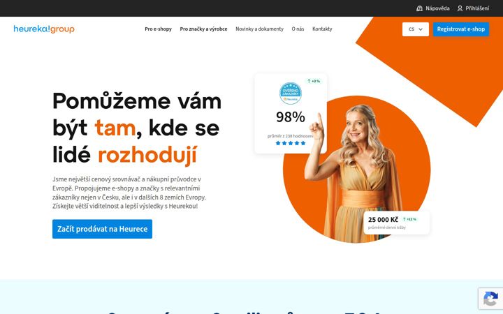 Screenshot of heureka.group