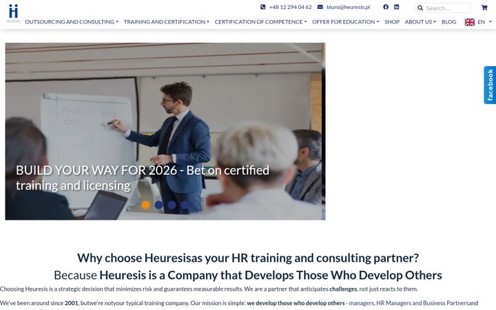 Screenshot of heuresis.eu