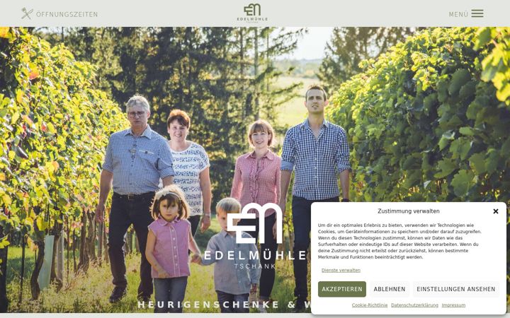 Screenshot of heurigenschenke-edelmuehle.at