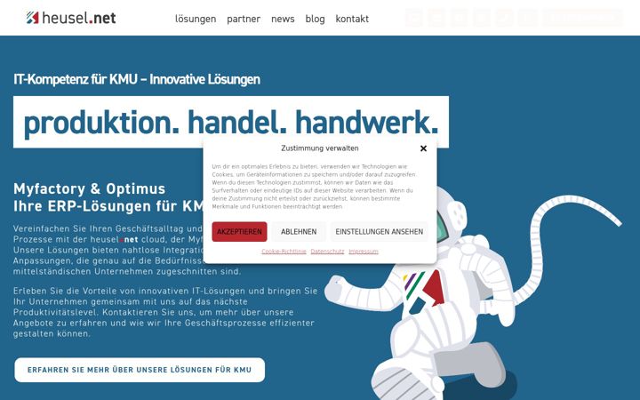 Screenshot of heuselnet.de