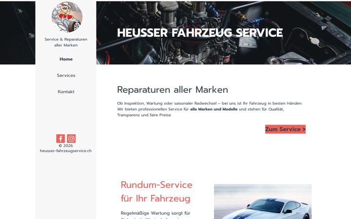 Screenshot of heusser-fahrzeugservice.ch