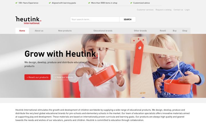 Screenshot of heutink.com