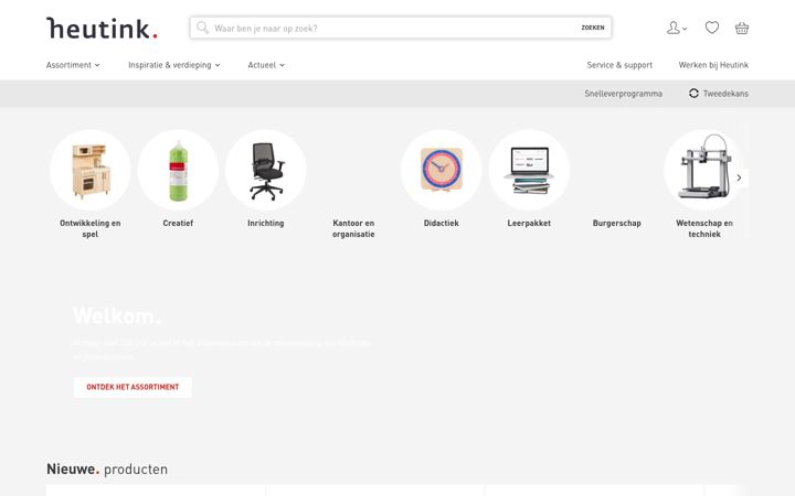 Screenshot of heutink.nl