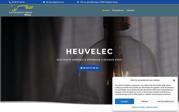 Screenshot of heuvelec.fr