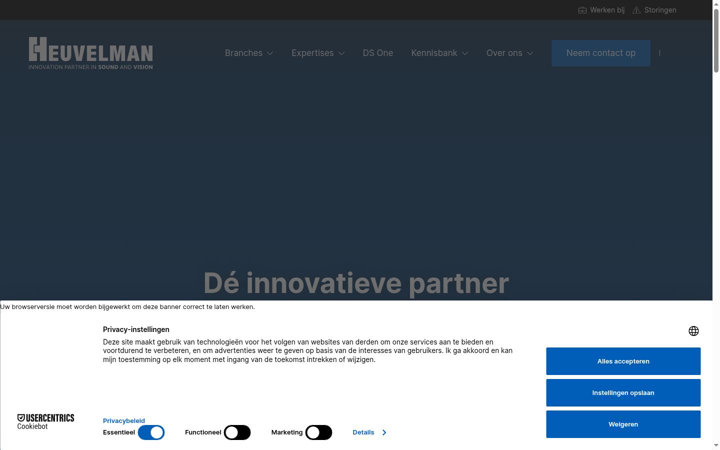 Screenshot tal-banner tal-kunsens muri qabel kwalunkwe interazzjoni