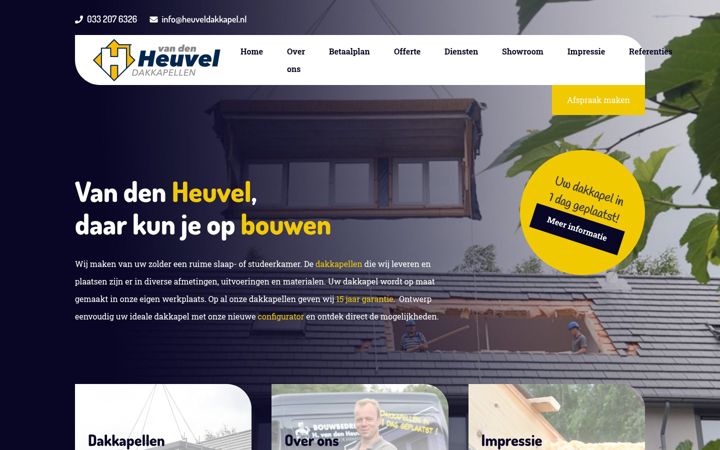 Screenshot of heuveltimmert.nl