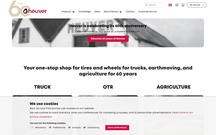 Screenshot of heuver.com