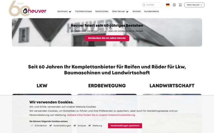 Screenshot ta' heuver.de