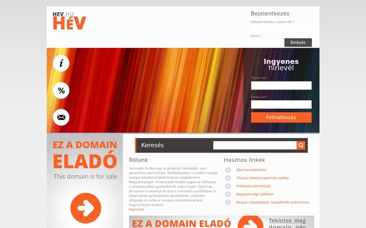 Screenshot of hev.hu