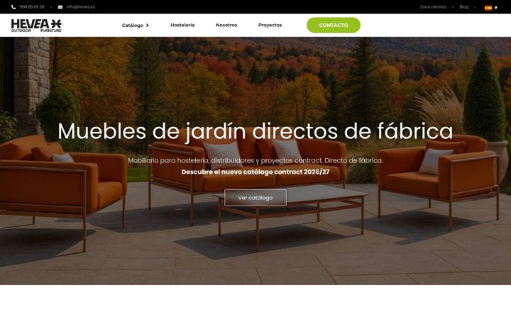 Screenshot of hevea.es