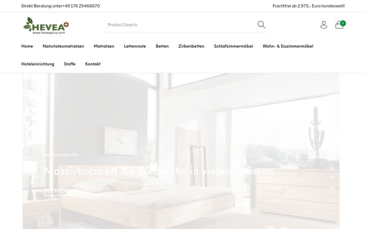 Screenshot of heveaplus.com