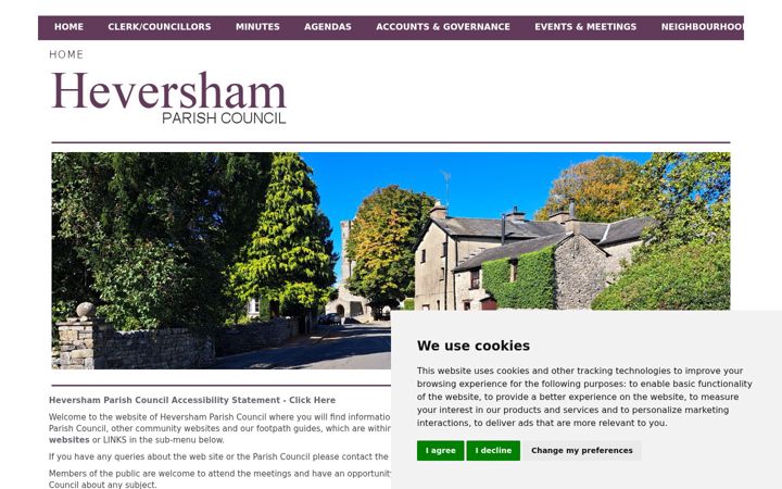 Screenshot of heversham-pc.gov.uk