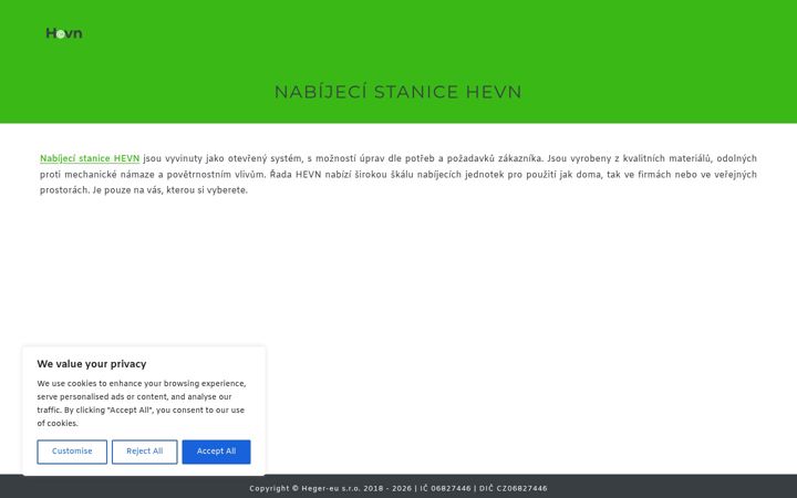 Screenshot of hevn.cz