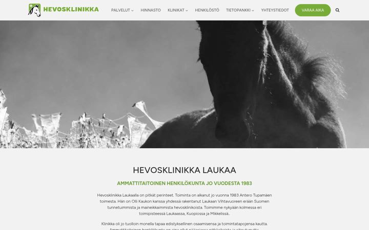 Screenshot of hevosklinikka.fi