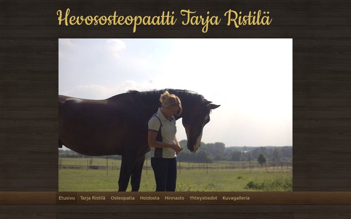 Screenshot of hevososteopaattitarjaristila.fi