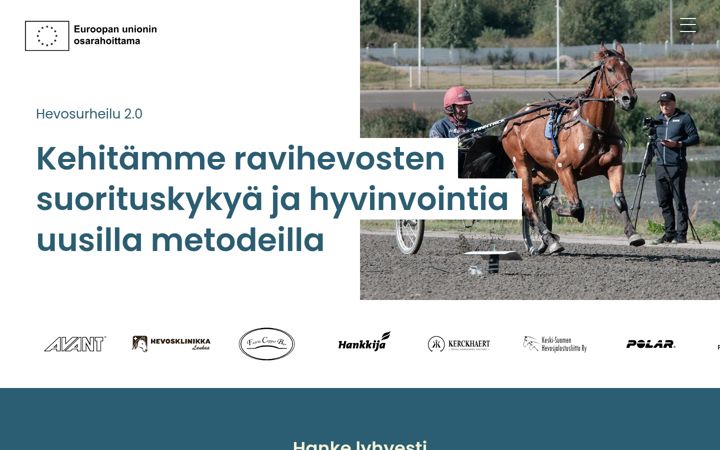 Screenshot van hevosurheilututkimus.fi