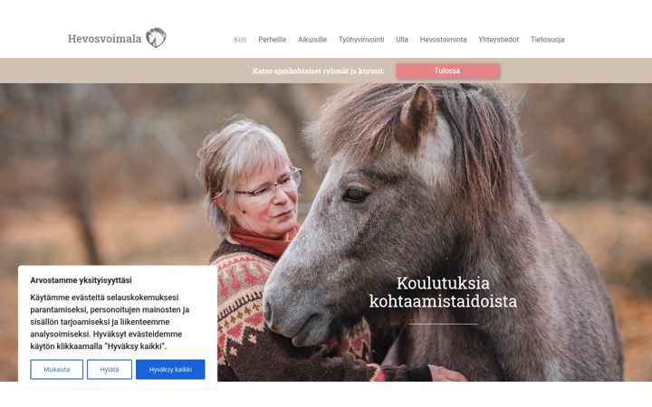 Screenshot of hevosvoimala.fi