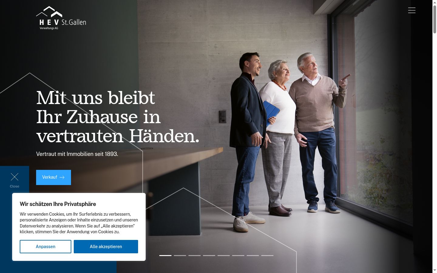 Screenshot of the consent banner shown before any interaction