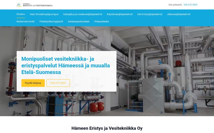 Screenshot of hevt.fi